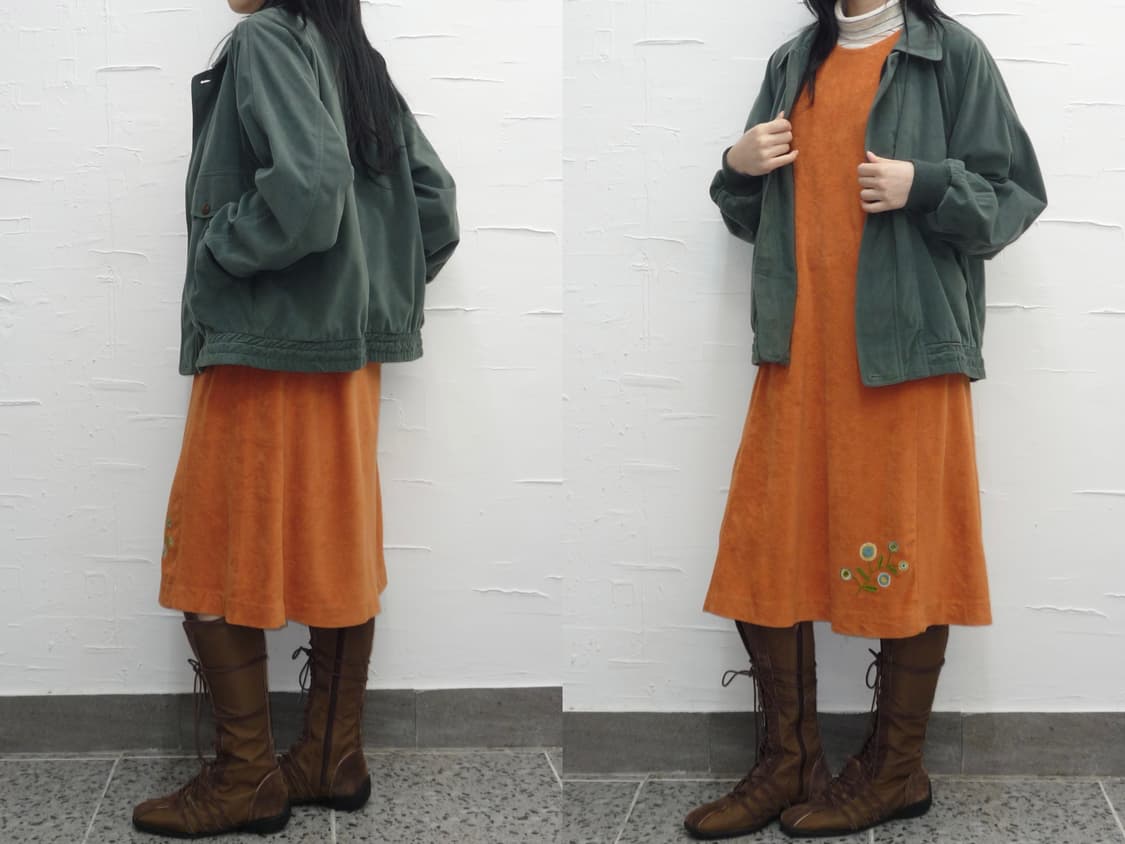 muted teal suede jacket 상품이미지3