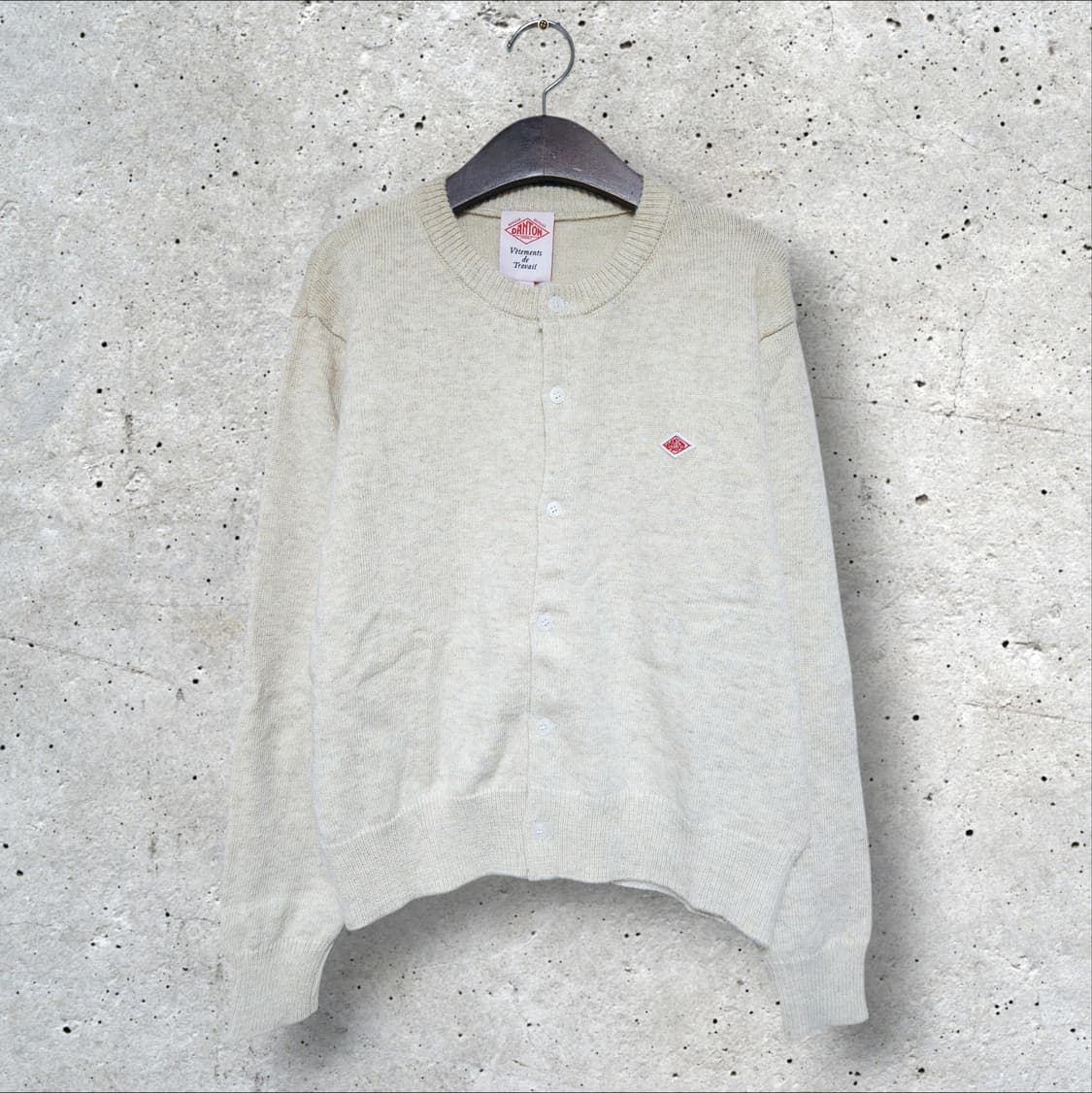 단톤 크루넥 니트 가디건 오트밀 (95/M) 상품이미지1