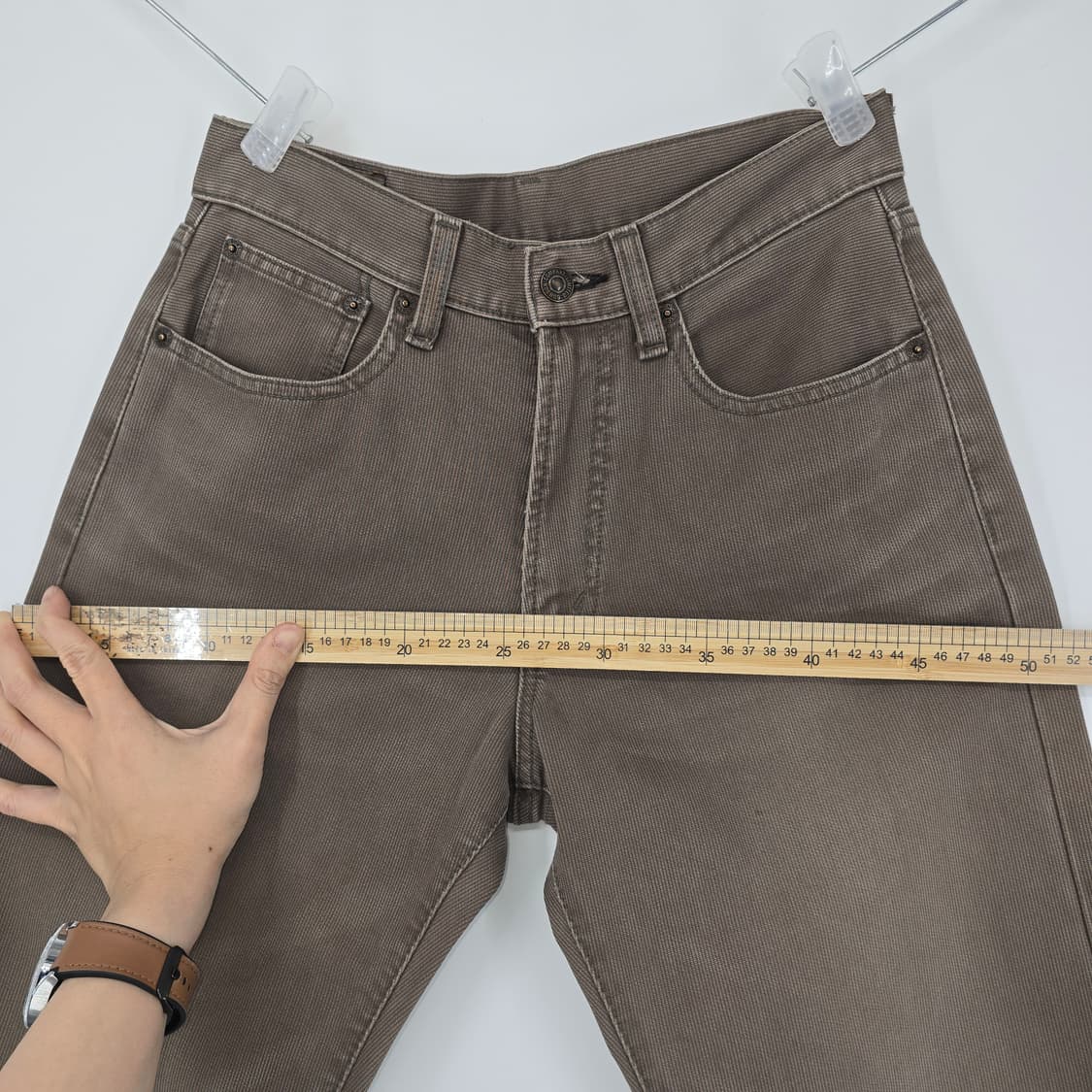 일번 빈티지 브라운 면바지 남성 바지 29 상품이미지6