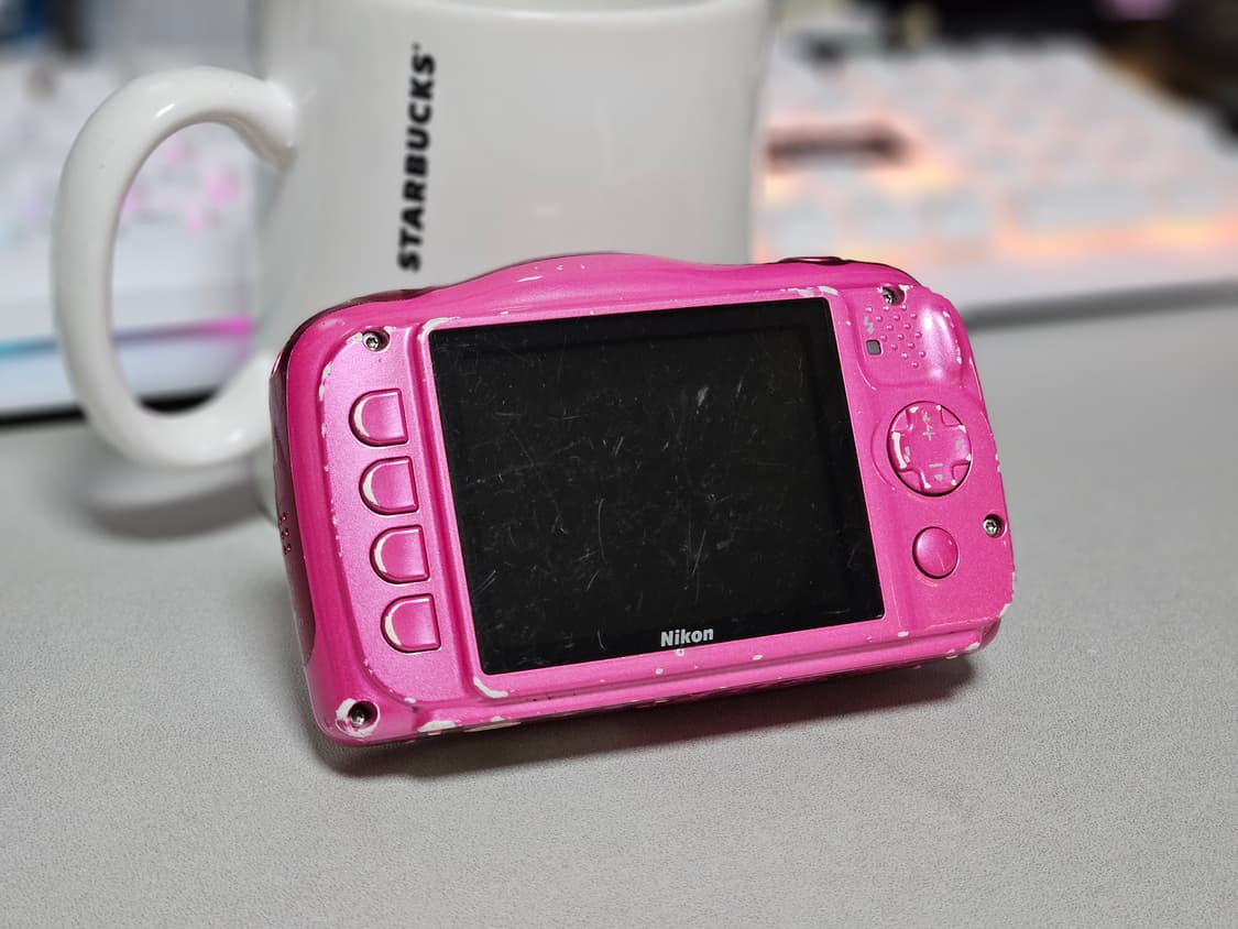 니콘 쿨픽스 w100 핑크 빈티지 디카 상품이미지5