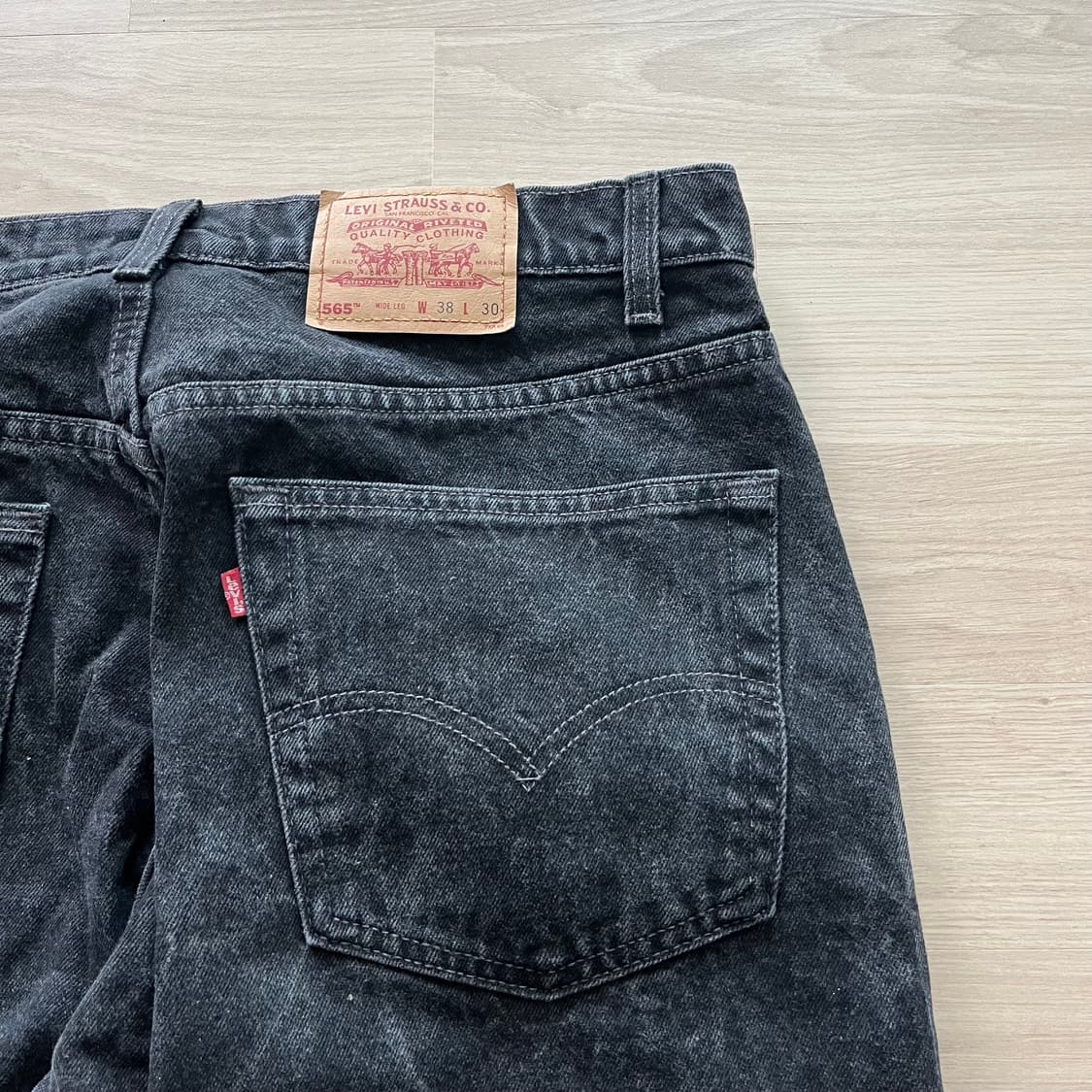 [38X30] 90s 빈티지 리바이스 565 블랙 상품이미지7
