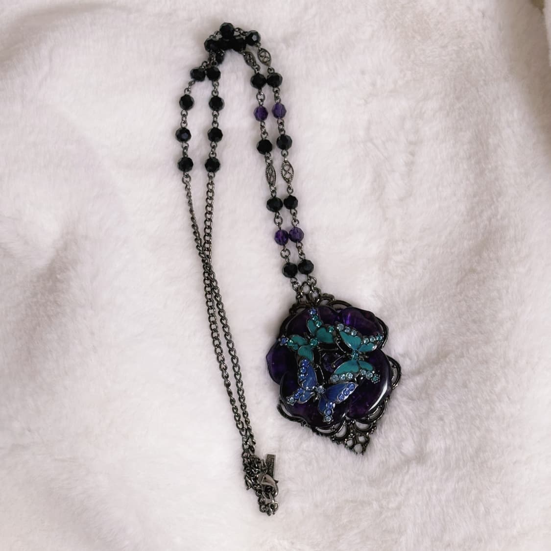 Anna Sui 안나수이 아카이브 페어리 나비 큐빅 레이어드 목걸이 상품이미지3