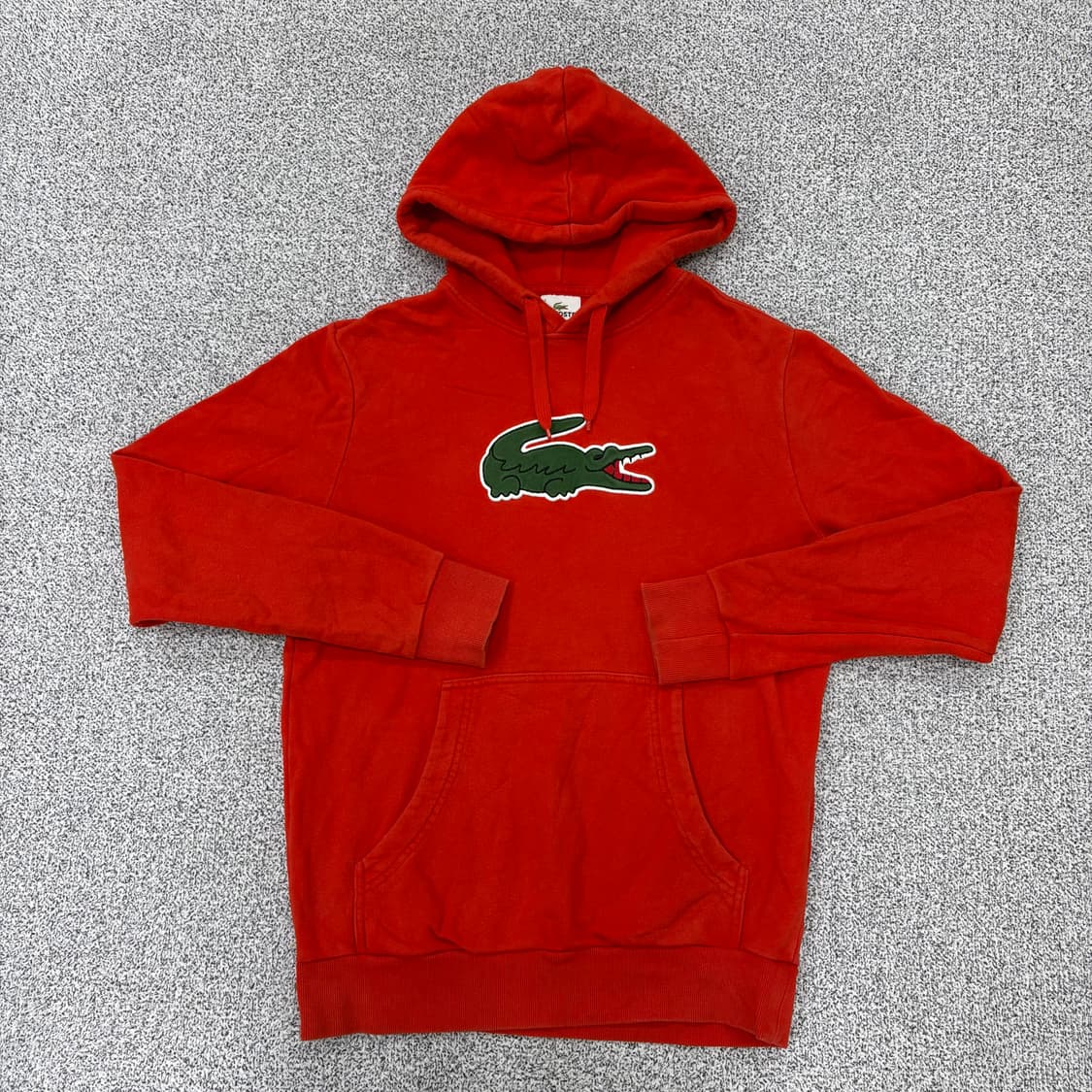 4 라코스테 빅로고 후드티 레드 0312J 상품이미지1