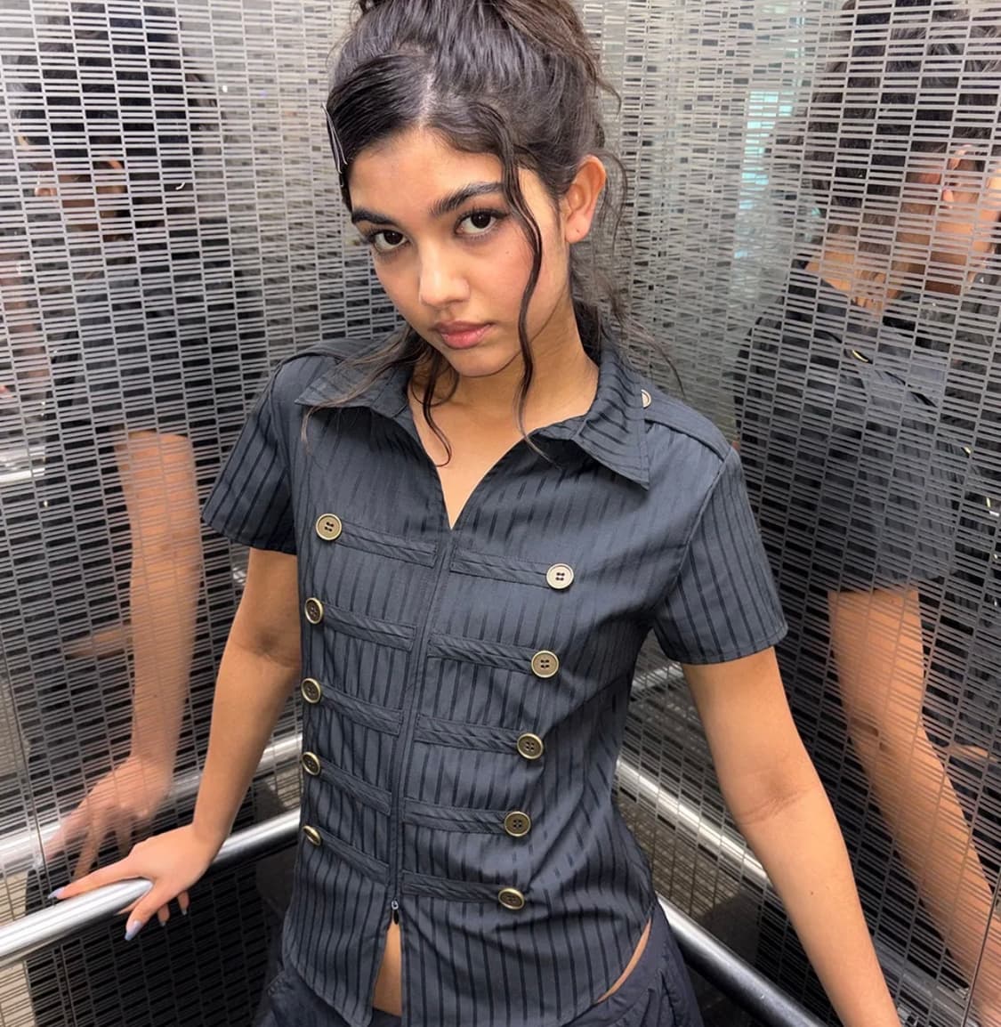 엔와이엑스엑스 NAPOLEON SHIRT BLACK 나폴레옹 반팔 상품이미지3