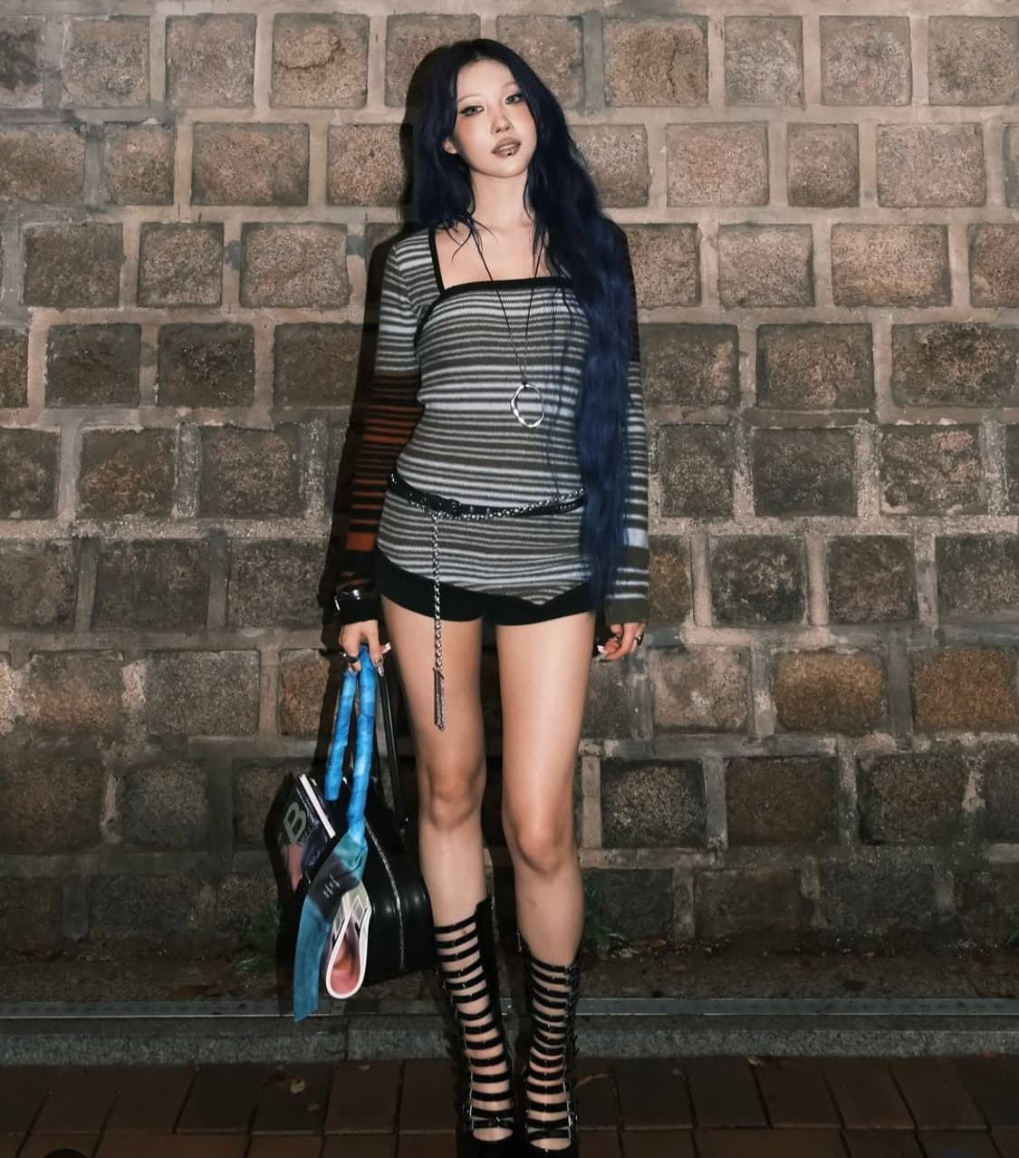 NORA MULTI STRIPE BOLERO TOP atb1357w 상품이미지2