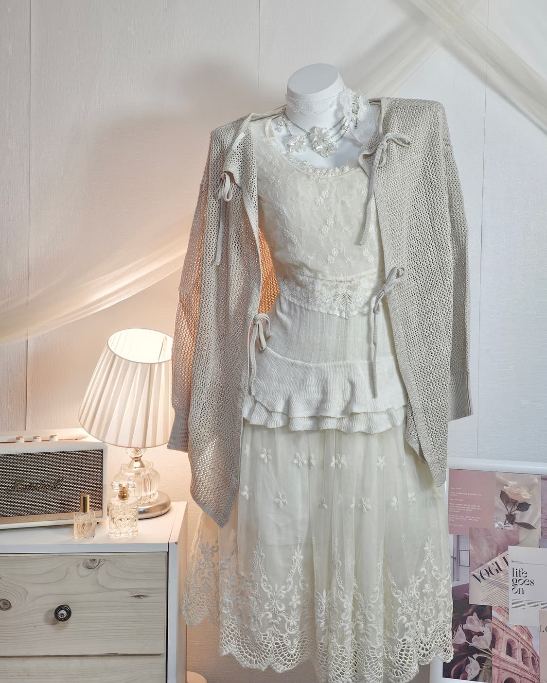 Beige mori look style set 상품이미지3