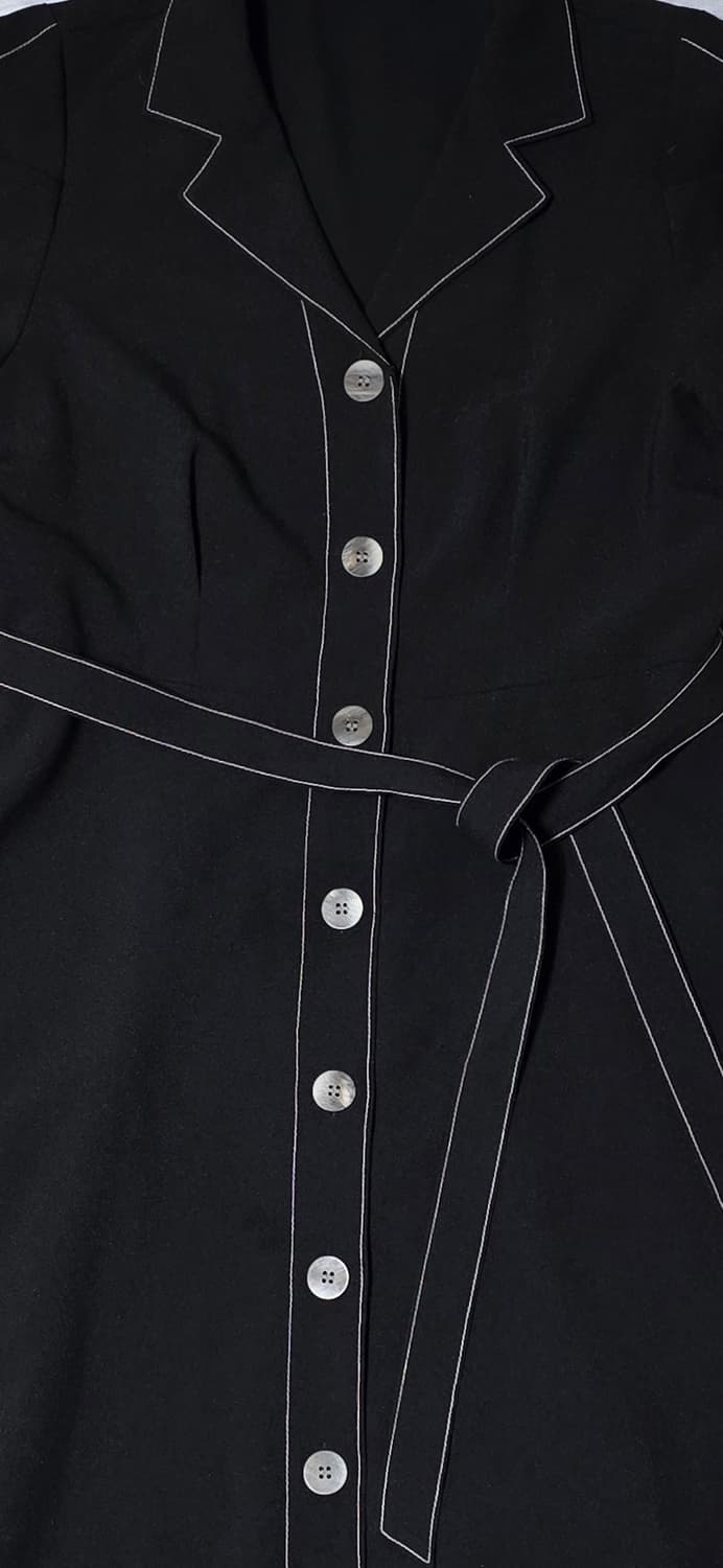 블랙 스티치 벨트 원피스 55 상품이미지4