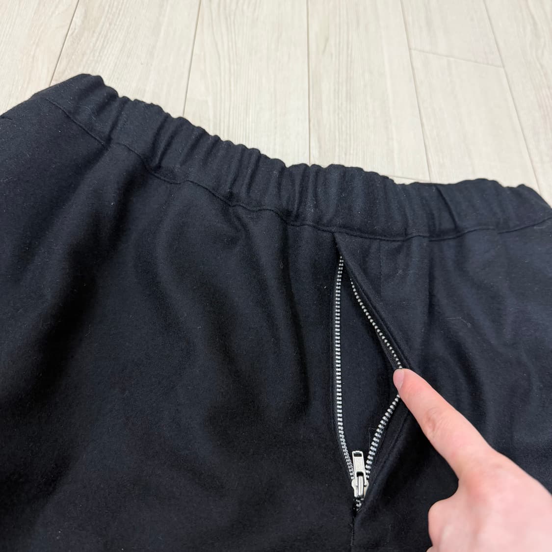 L) 꼼데가르송 블랙 플란넬 팬츠 블랙 상품이미지6