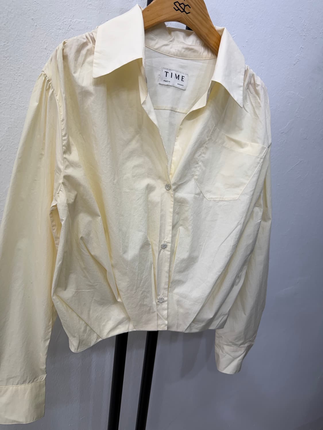 정품) TIME 타임 한섬 23ss 여성 크롭셔츠 82F 상품이미지2