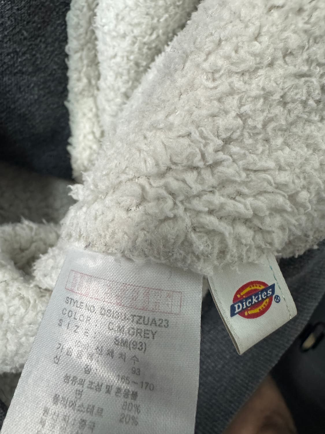 디키즈 Dickies 양털 빅 스펠로고 후드집업 상품이미지4