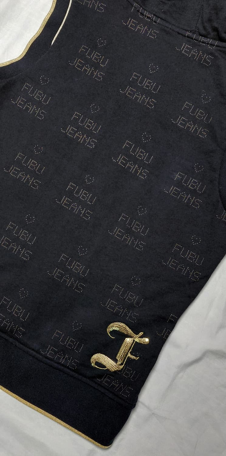 [희귀/S] 00's FUBU 푸부 올드스쿨 시퀸 로고 후드 베스트 상품이미지8