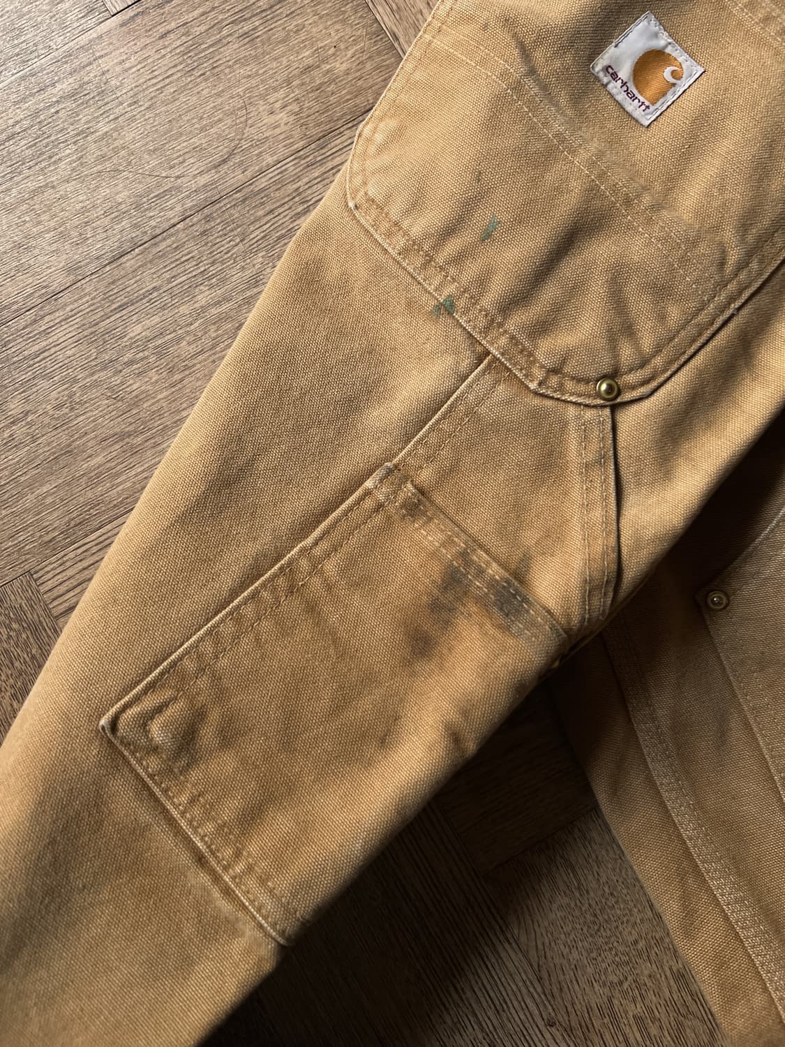 [34]칼하트 Made in USA 더티워싱 브라운 더블니 워크 팬츠 상품이미지9