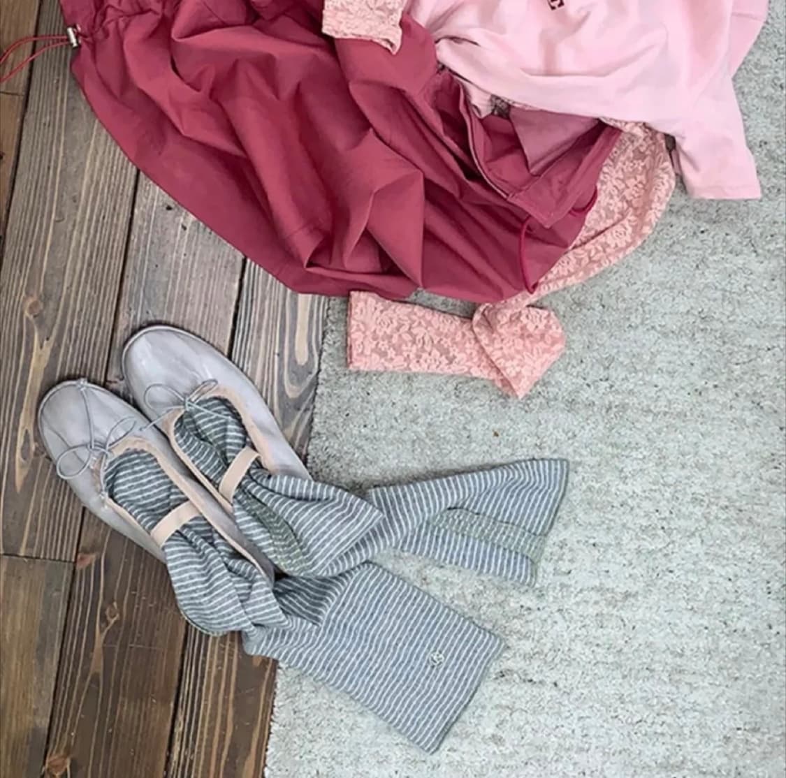 시눈 스트라이프 레그워머 멜란지 그레이 / 삭스 양말 상품이미지3