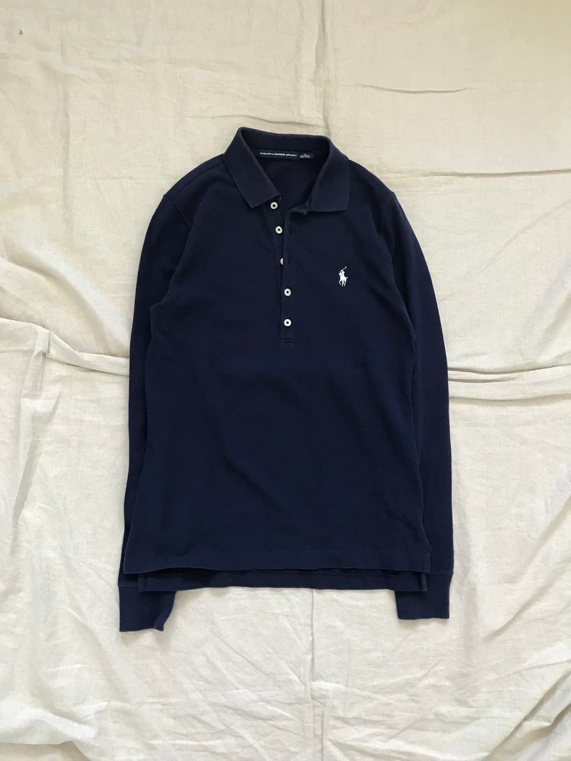 폴로 랄프로렌 포니로고 여성라인 네이비 긴팔 카라티 상품이미지5