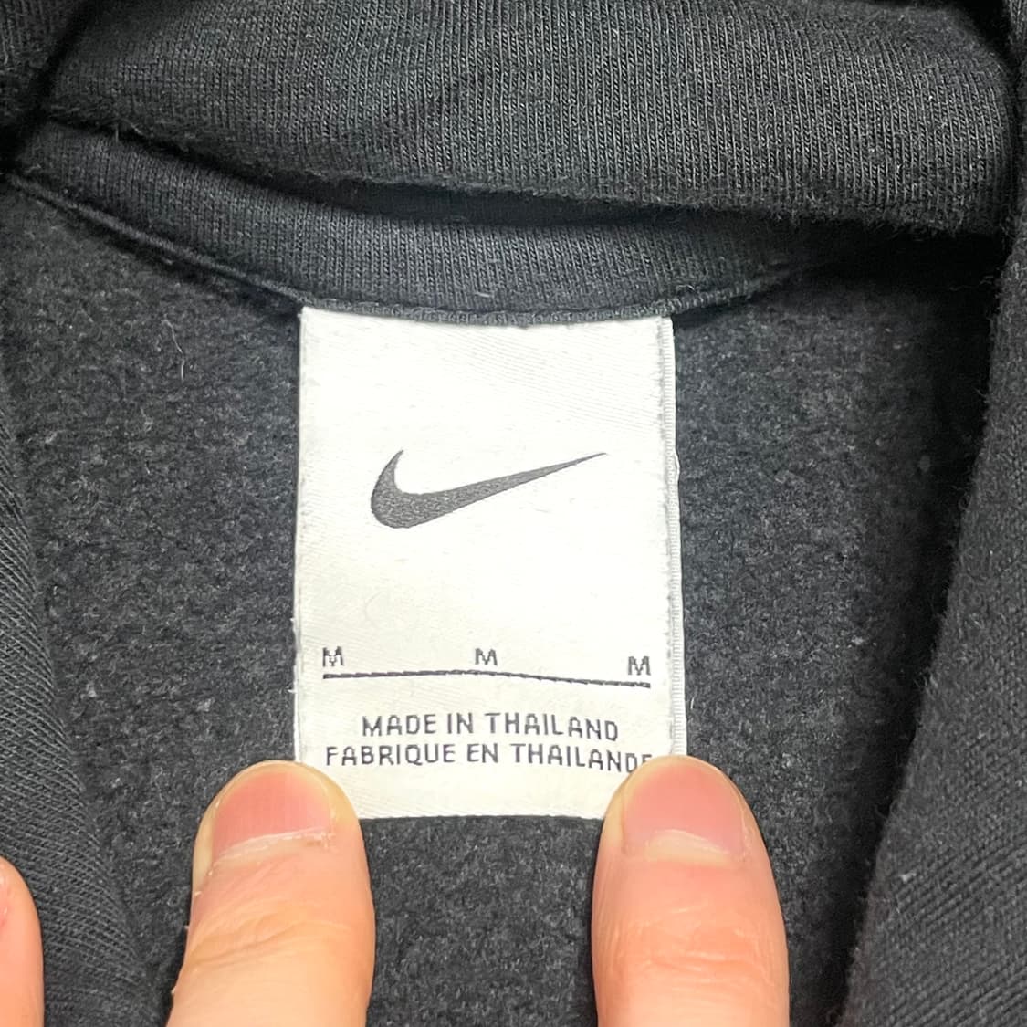 나이키 스우시로고 블랙 기모 후드티셔츠 남성M 상품이미지3