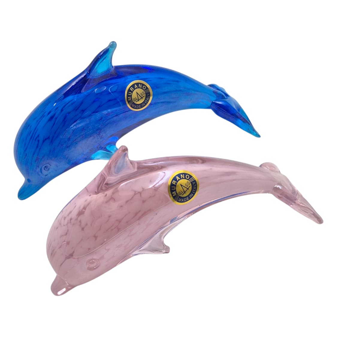 80s 이탈리아 무라노 핸드블로운 돌고래 세트 상품이미지1