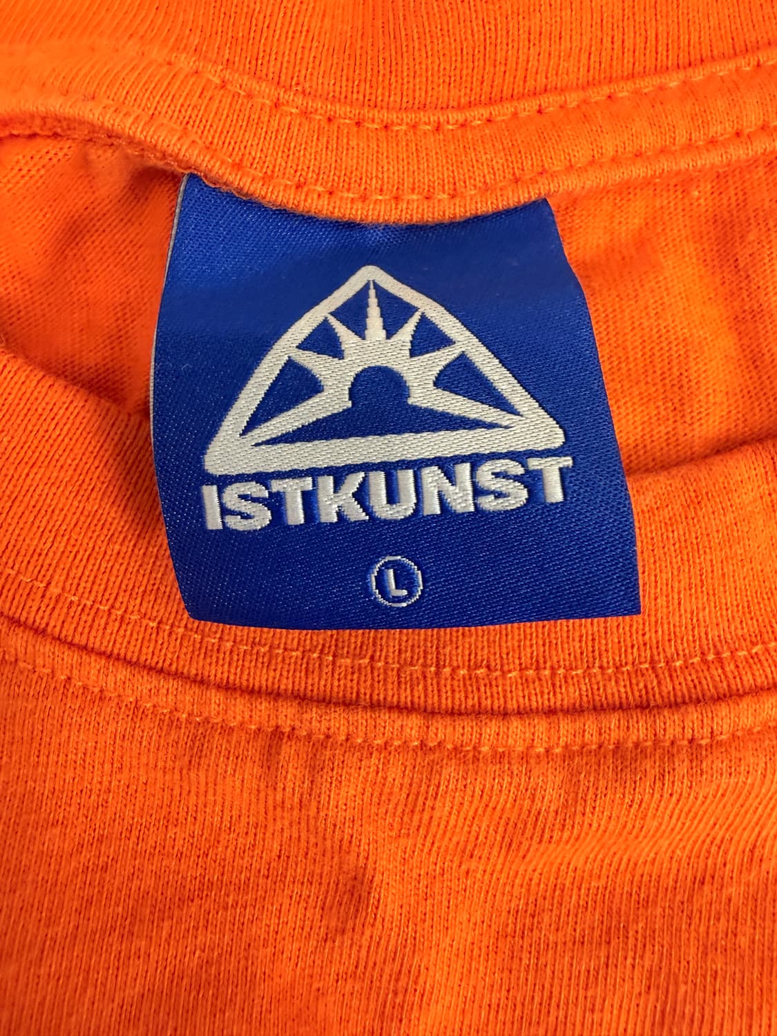 이스트쿤스트 타이틀 반팔 티셔츠 오렌지 L 상품이미지3