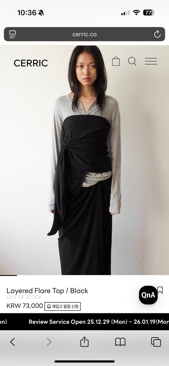 Layered Flare Top 상품이미지1