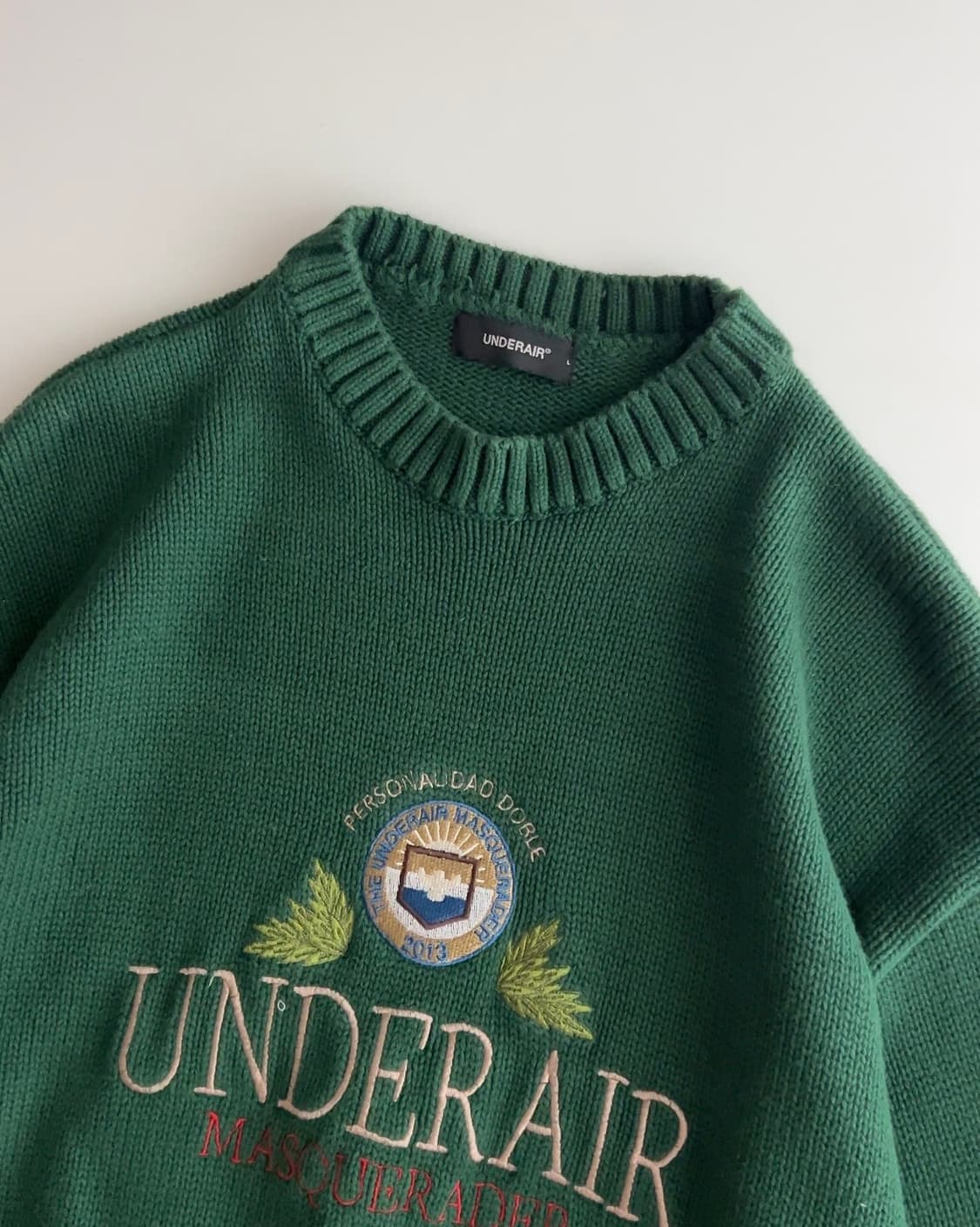 언더에어 빈티지 자수 니트 스웨터 L 상품이미지4