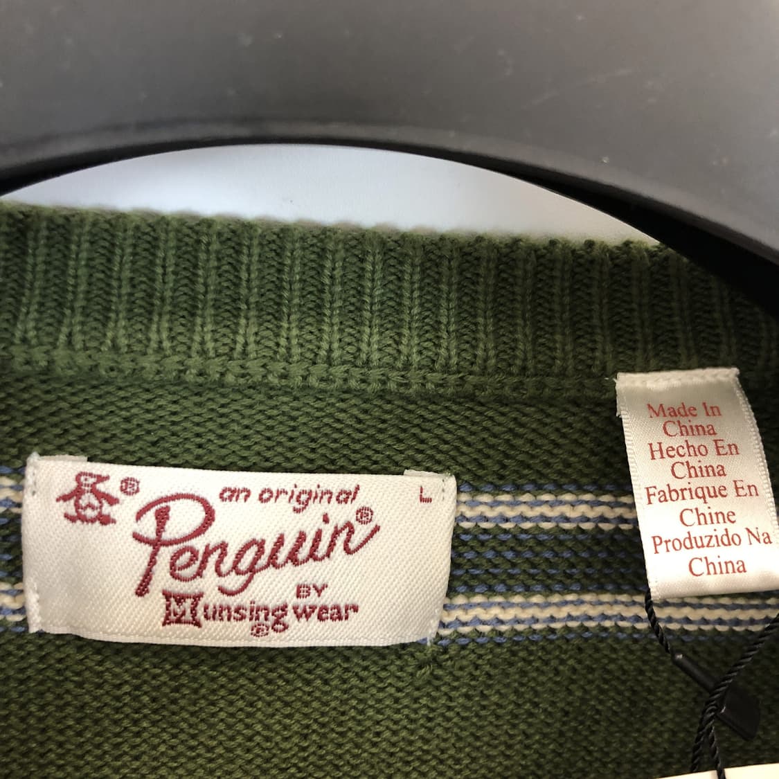 먼싱웨어 (새상품) 오리지널 펭귄 스트라이프니트 L 상품이미지6