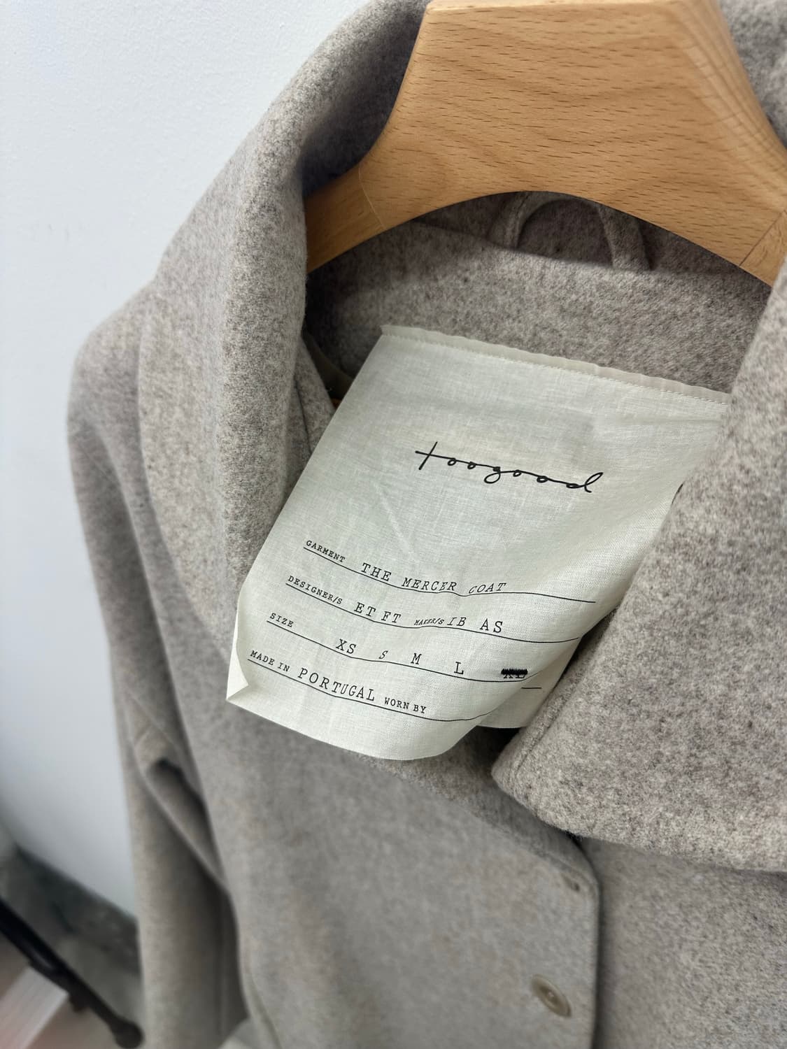 Toogood the Mercer coat 팝니다. 상품이미지2