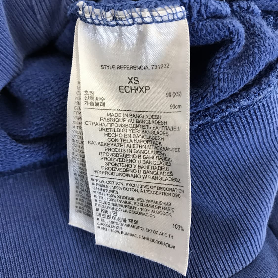 GAP 피그먼트 워싱 블루 후드 [XS] 상품이미지5