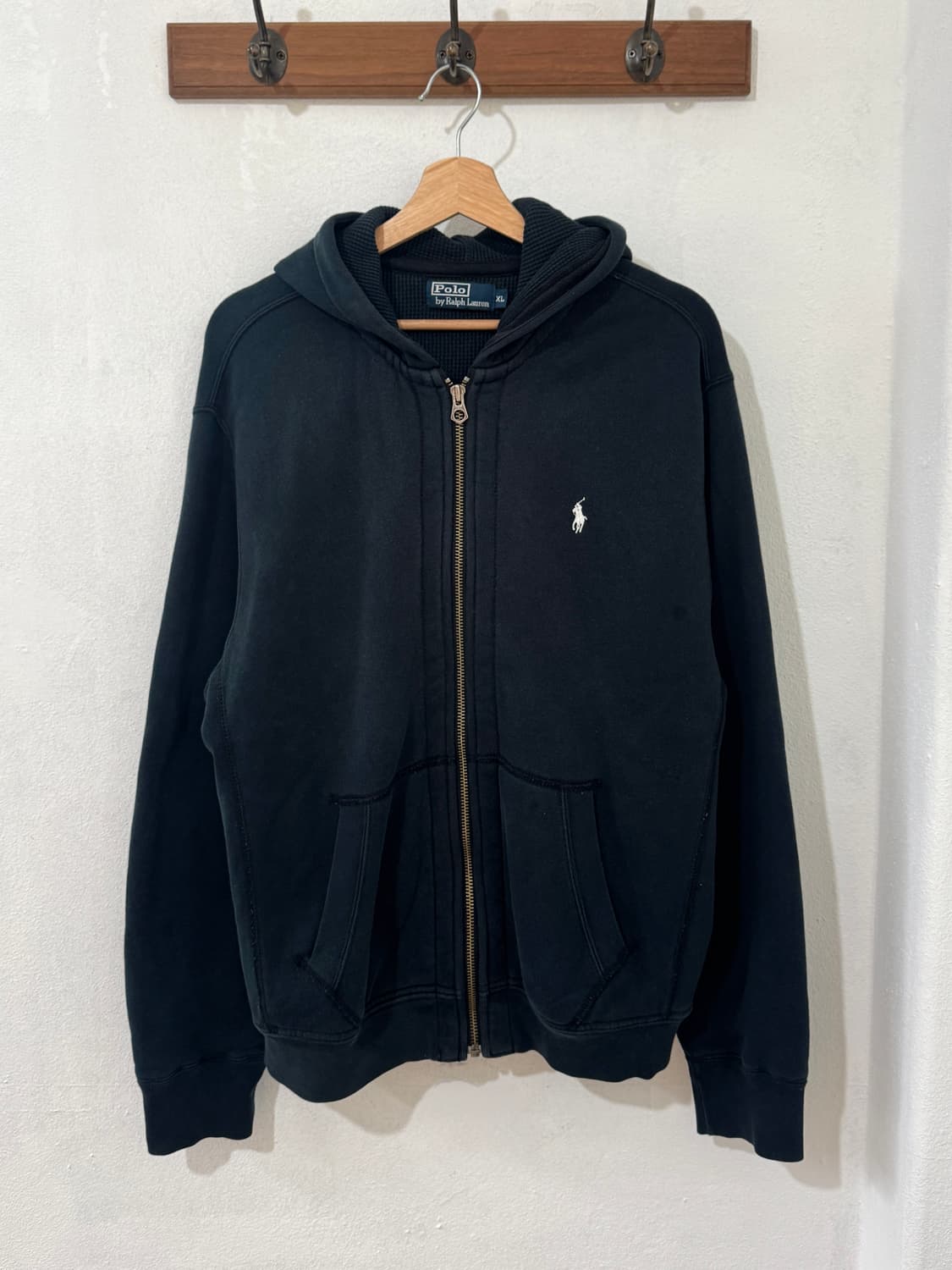 폴로 블랙 써멀 후드집업 상품이미지2