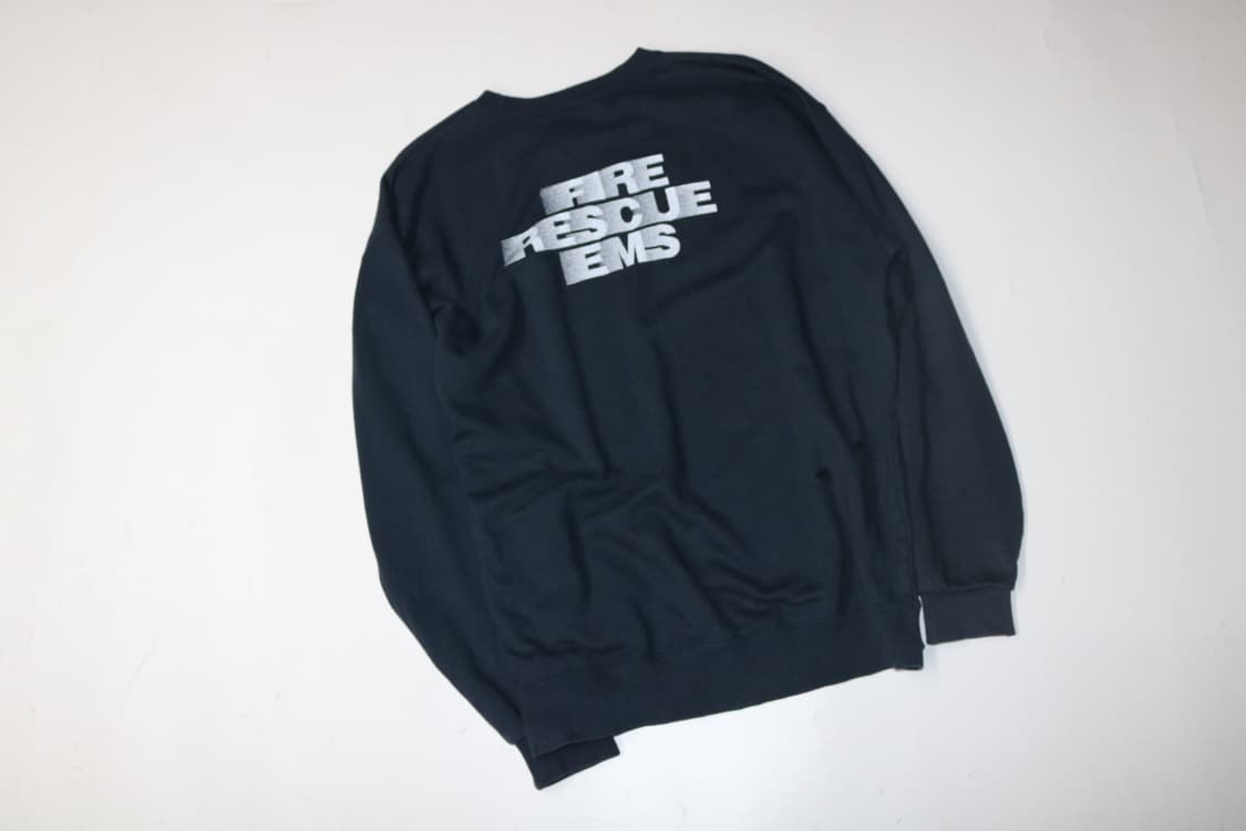 빈티지 네이비 FIRE DEPT. 구조대 맨투맨 (XL) 상품이미지3