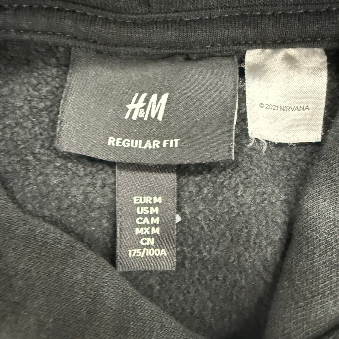 (M)H&M 너바나 후드티셔츠(블랙) 상품이미지2