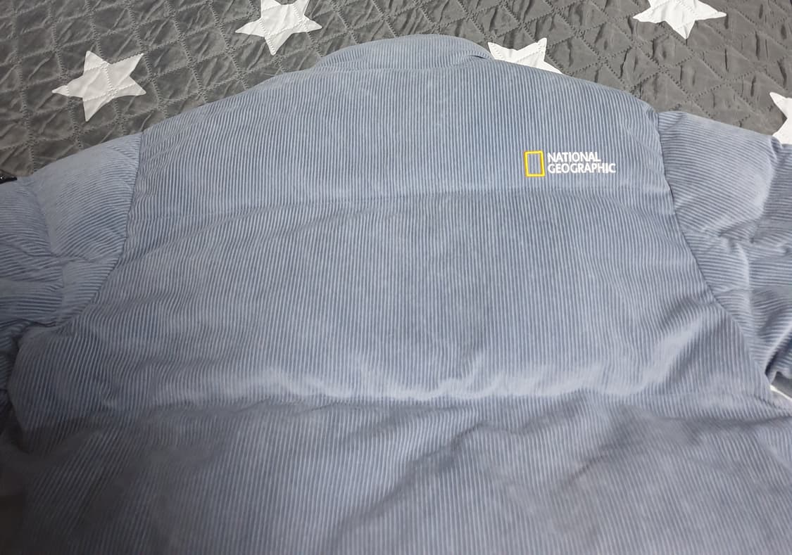 내셔널지오그래픽 덕다운 코듀로이 숏패딩 블루그레이 (XXL) 상품이미지3