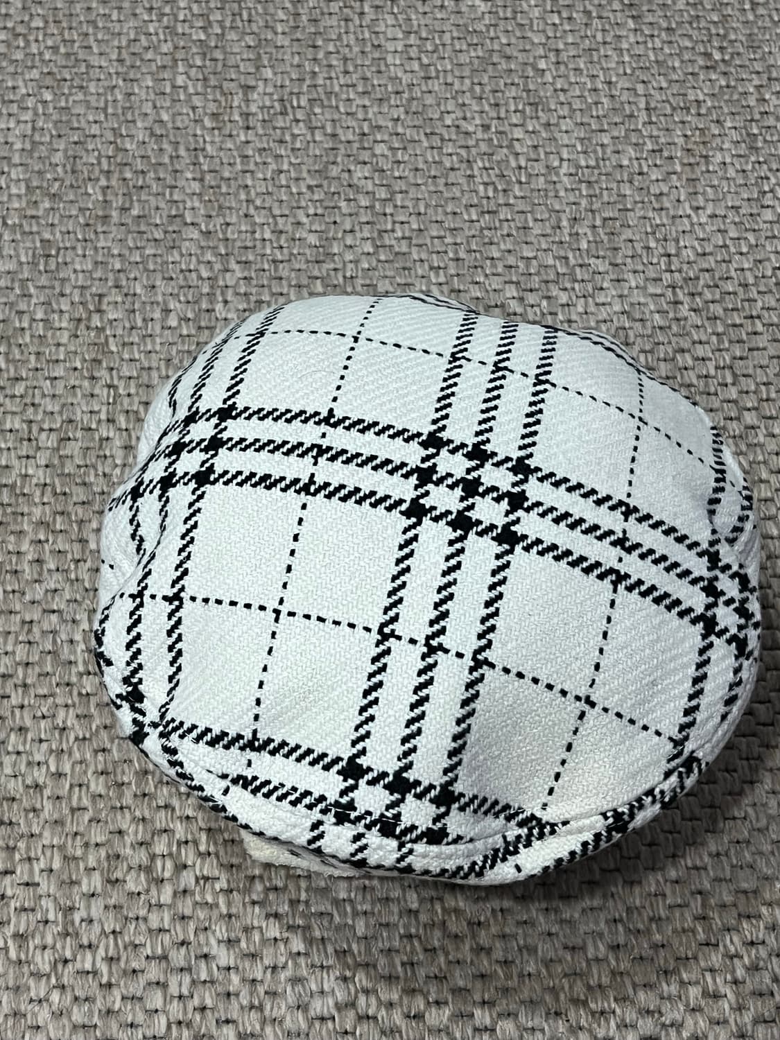 어썸니즈 클래식 베레모 체크 화이트  상품이미지4