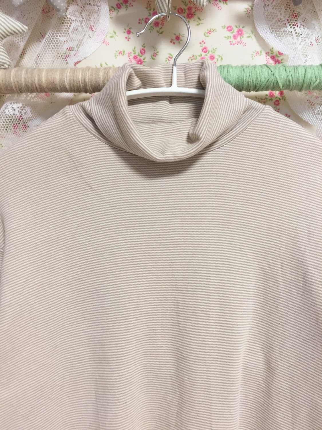 빈티지 코코아 단가라 목폴라 상품이미지2