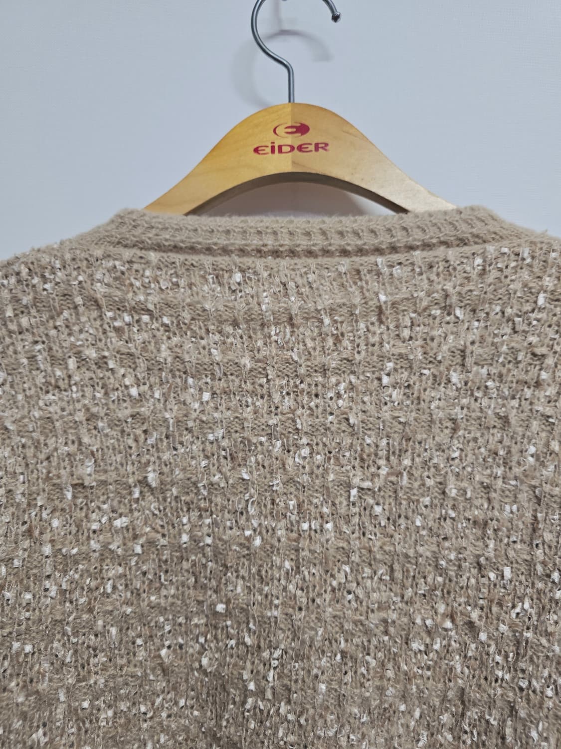 케니스레이디 트위드 니트 가디건 베이지 상품이미지6