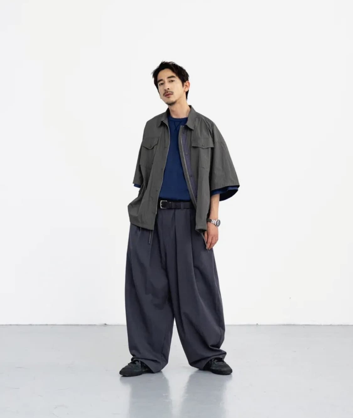 앵글런 벌룬팬츠 Overtuck Balloon Pants - Grey 상품이미지3