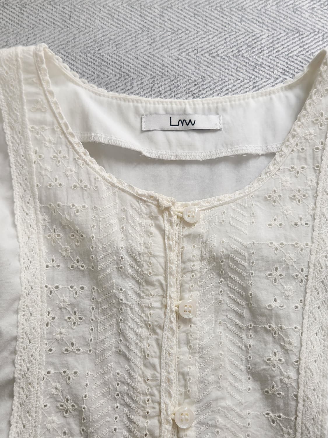 [F] Lmw 레이스 블라우스 화이트 상품이미지7
