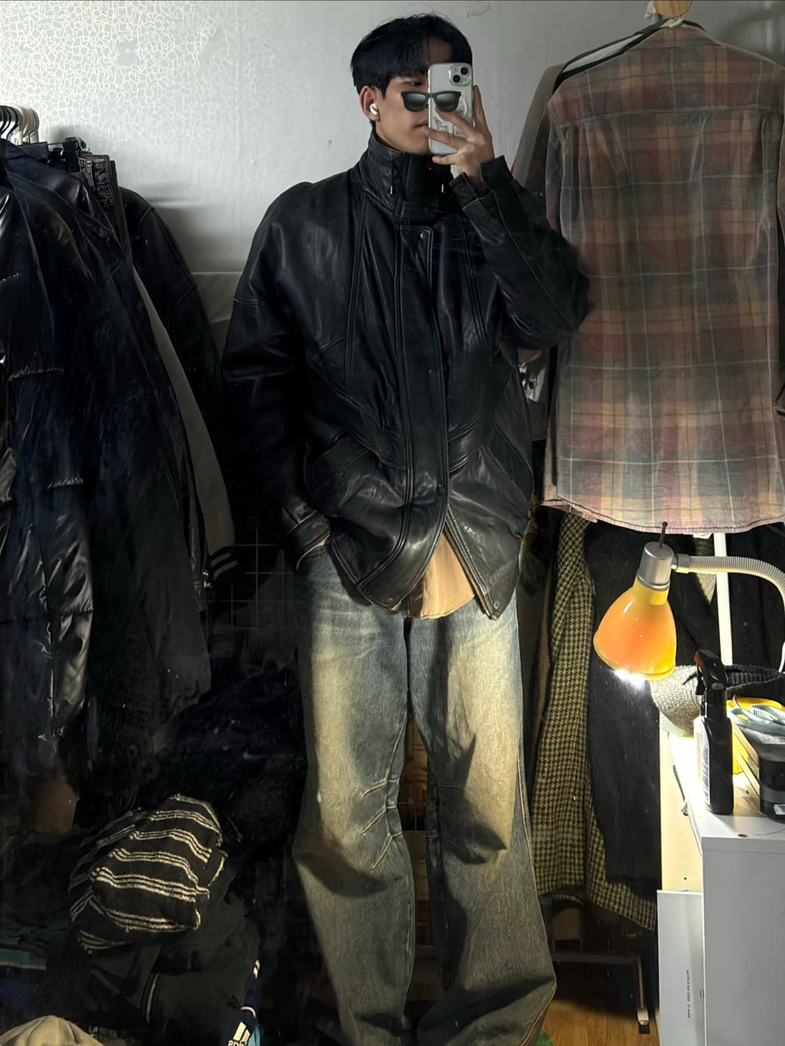 Imperio Del Antilope S.A. 하프 코트 레더 자켓 50 상품이미지1