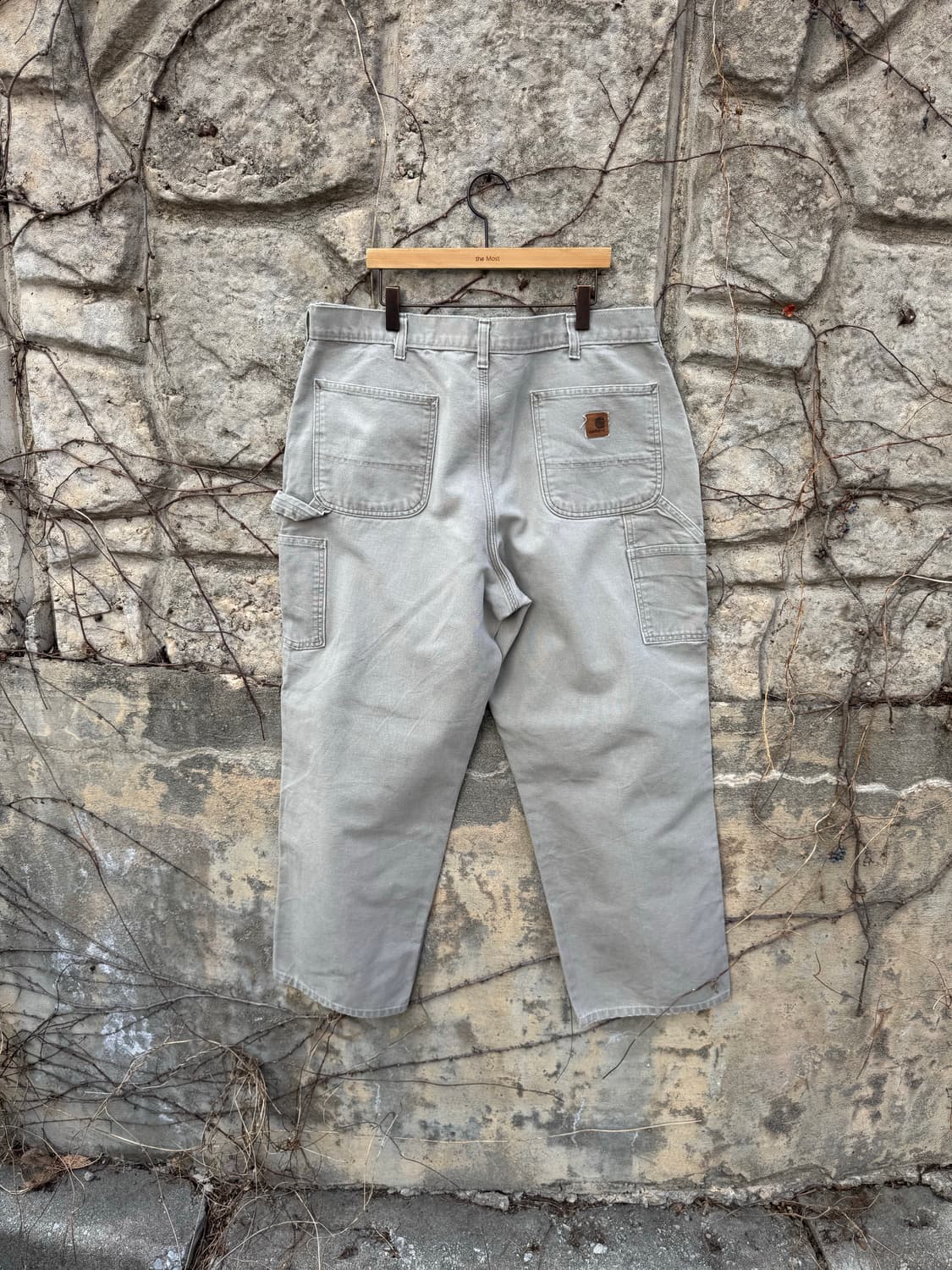 칼하트 빈티지 b11 des 싱글니 카펜터 워크 팬츠 그레이 상품이미지2