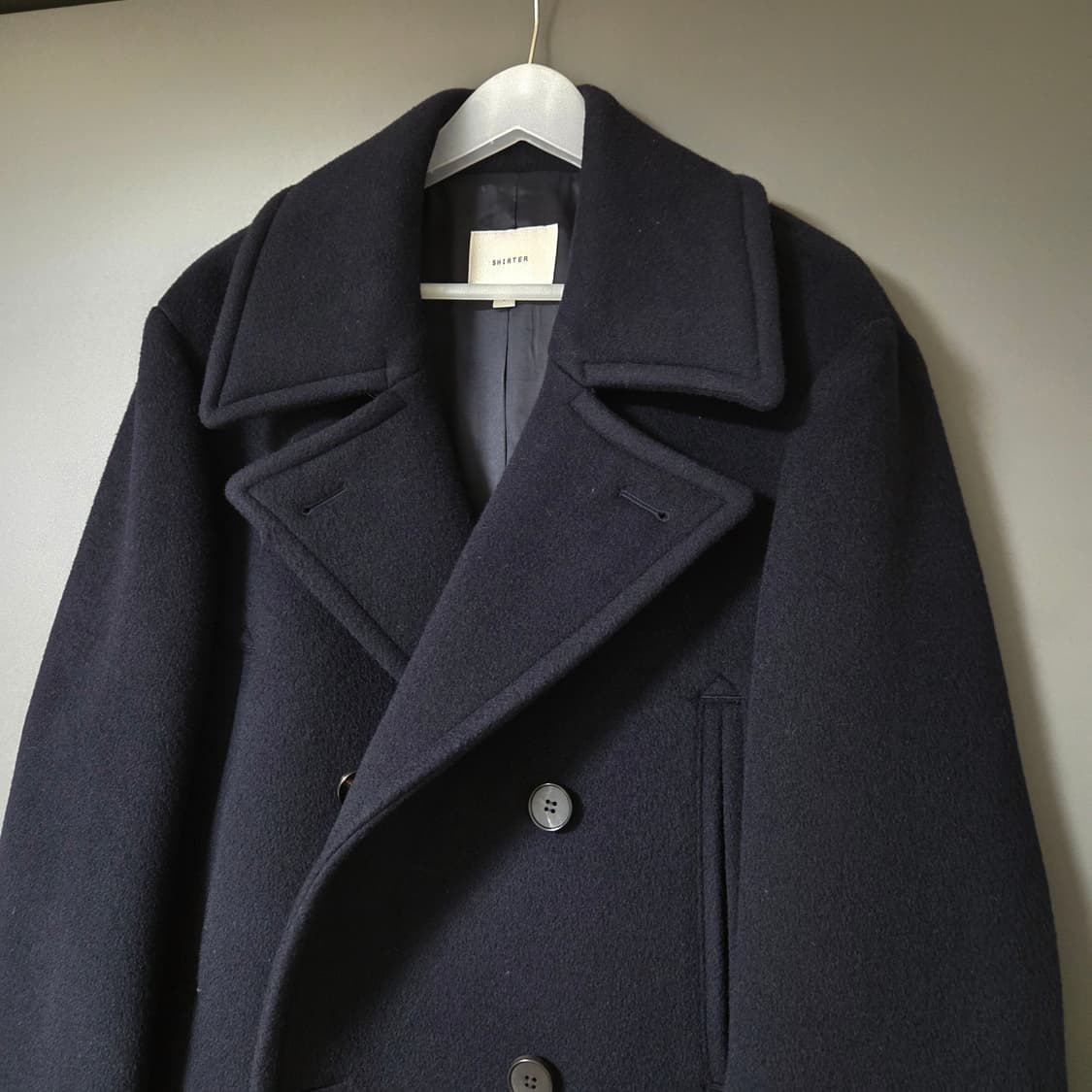 [S] 셔터 파인마스터 피코트 네이비 24fw / 하프코트 상품이미지3