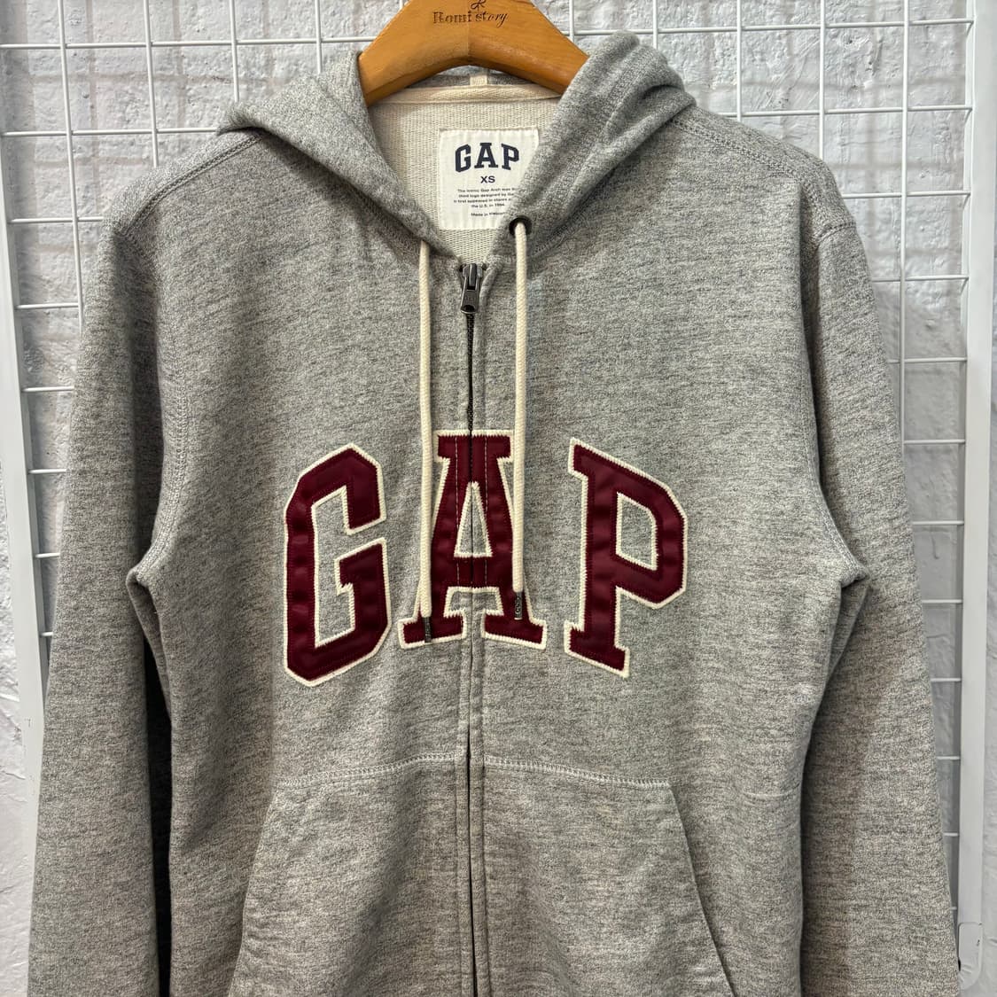 GAP 갭 y2k 빅 로고 후드집업 XS 상품이미지3