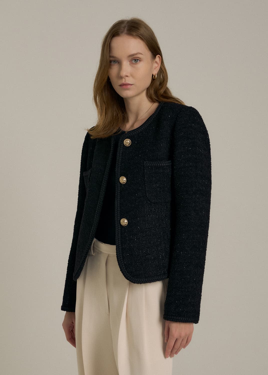 브로우엔드 BOUCLE TWEED CROP JACKET 상품이미지1