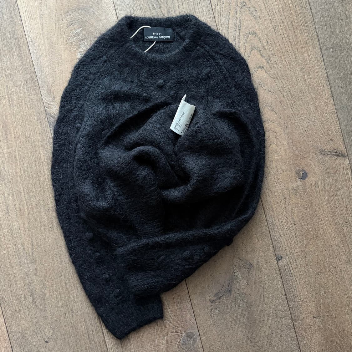 Hairy Pompom Detail Crochet Knit 상품이미지6