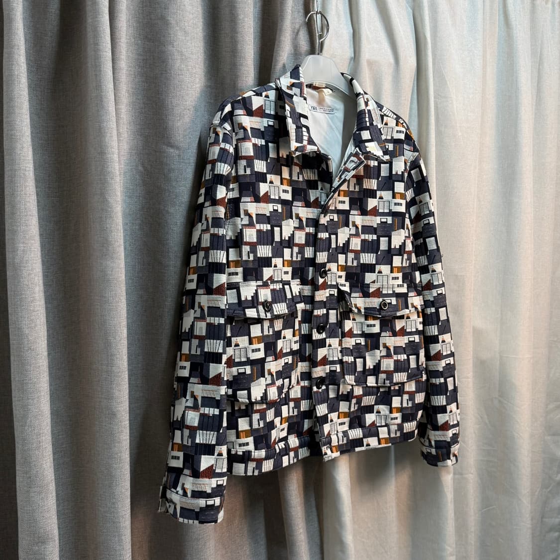 [XL/105] 자라 X Erin Wilson 멀티컬러 워크자켓 블루종 상품이미지2