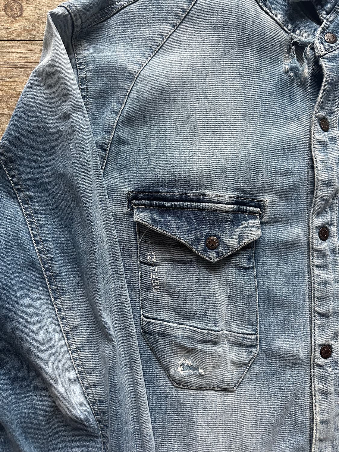 빈티지 데님 워크셔츠  상품이미지3