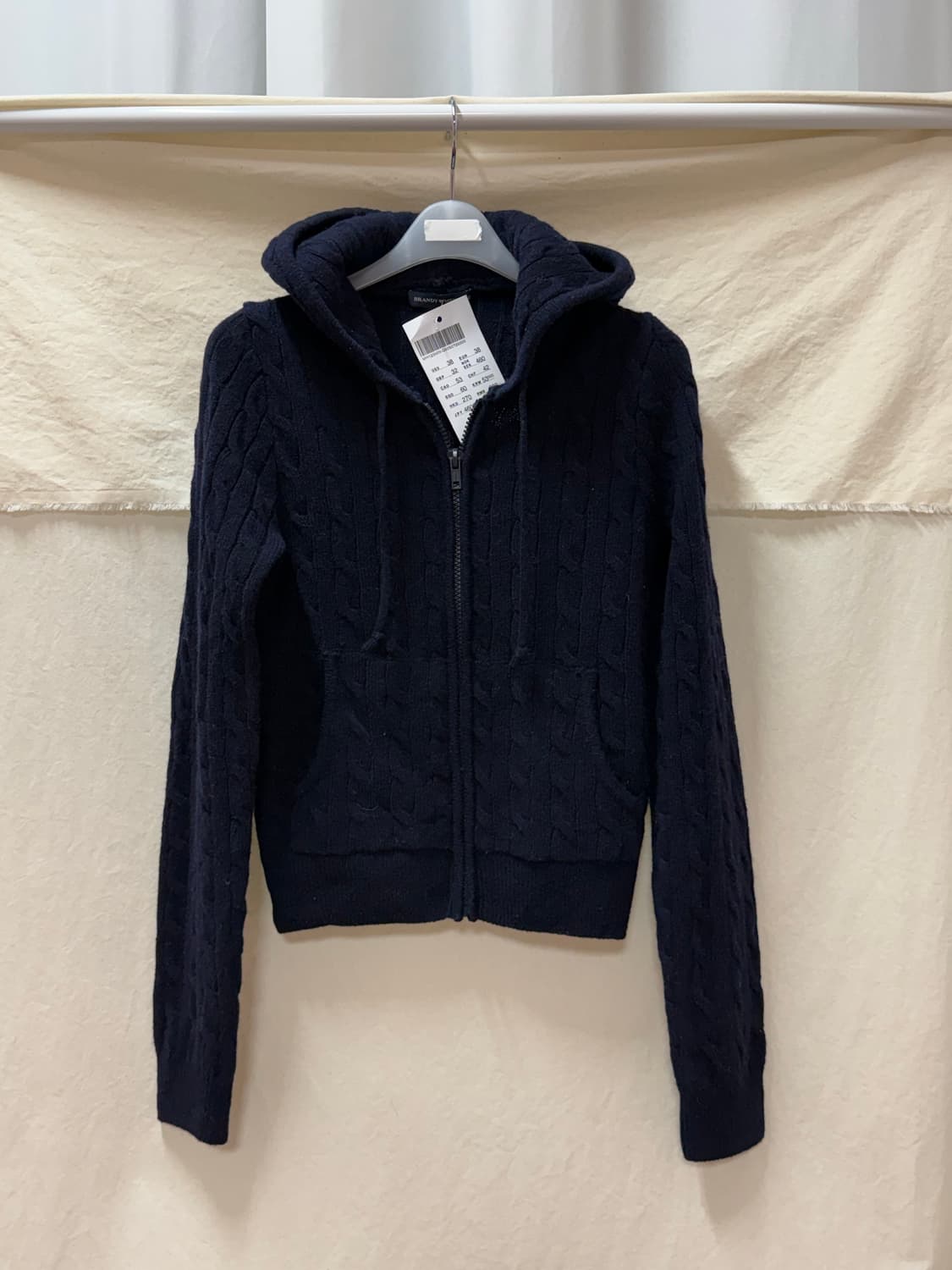 브랜디멜빌 크롭 니트집업 상품이미지3