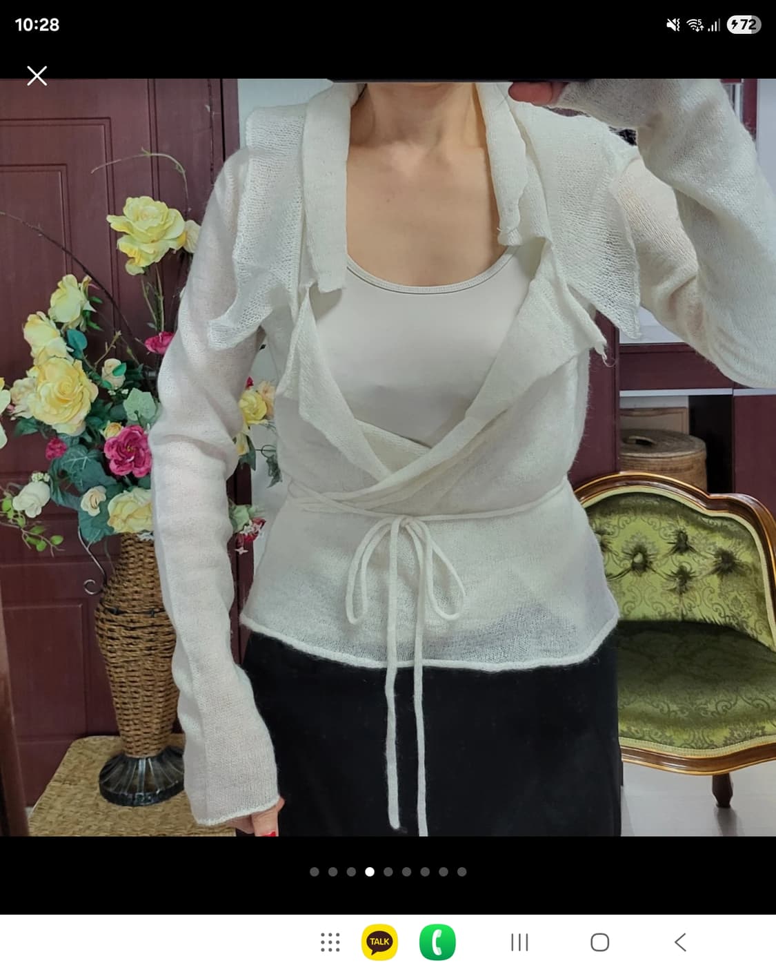 스페인 수입 망고 MNG 랩 가디건 아이보리  상품이미지5