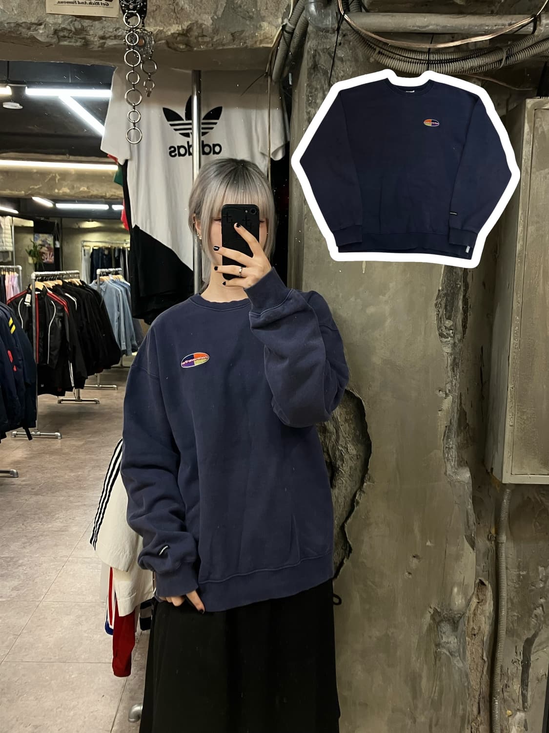 디스이즈네버댓 맨투맨 네이비 L #csz2620 상품이미지1