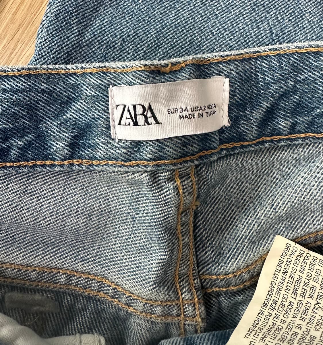 Zara 패치데님팬츠 새제품 상품이미지5