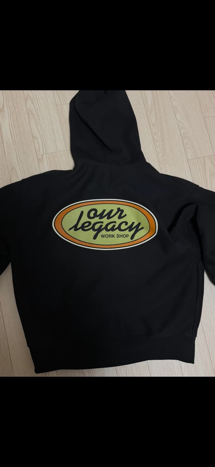 스투시x아워레가시 워크샵 오발 집 후드 블랙 M 상품이미지5