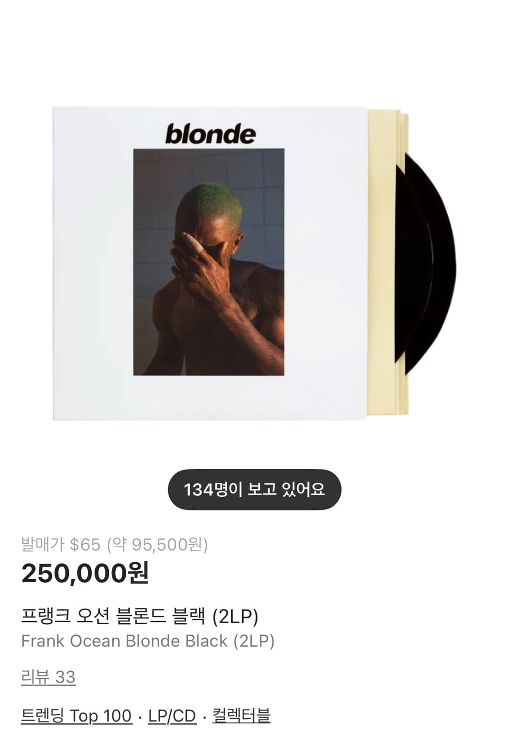 프랭크 오션 블론드 블랙(2LP) 상품이미지3
