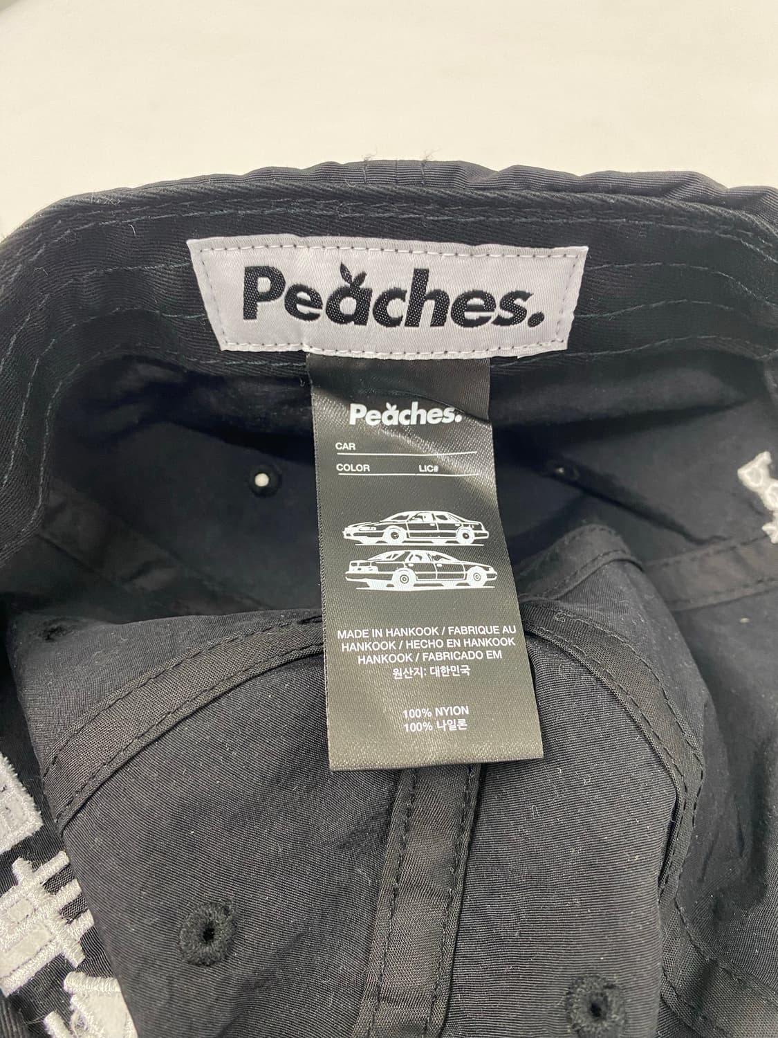 peaches 피치스 ‘전세계’ 원 유니버스 나일론 캡 모자 상품이미지6